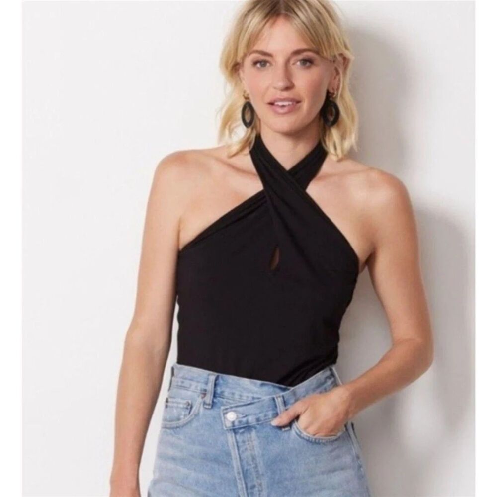 NWT S Michael Stars Black Maxine Top